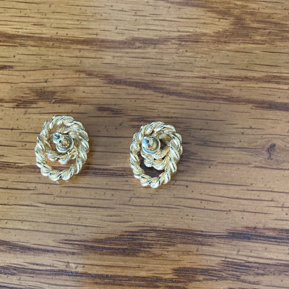 Gold-Tone Rope Knot Earrings - Picture 2 of 4